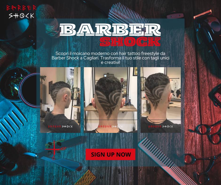 Moicano moderno e hair tattoo freestyle a Cagliari 